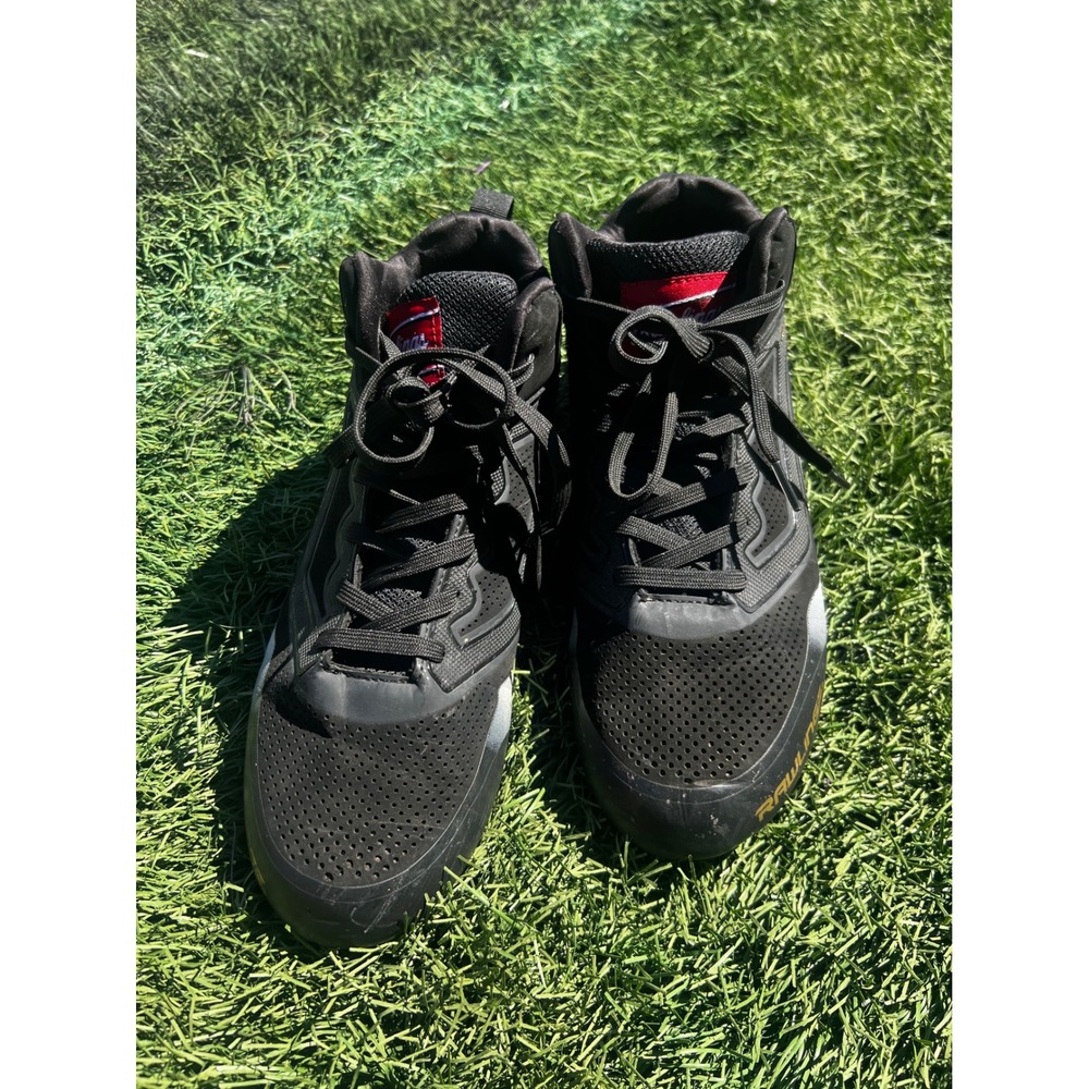 Rawlings Curve Mid Mens Baseball Cleats Black White Size 10 BG59164